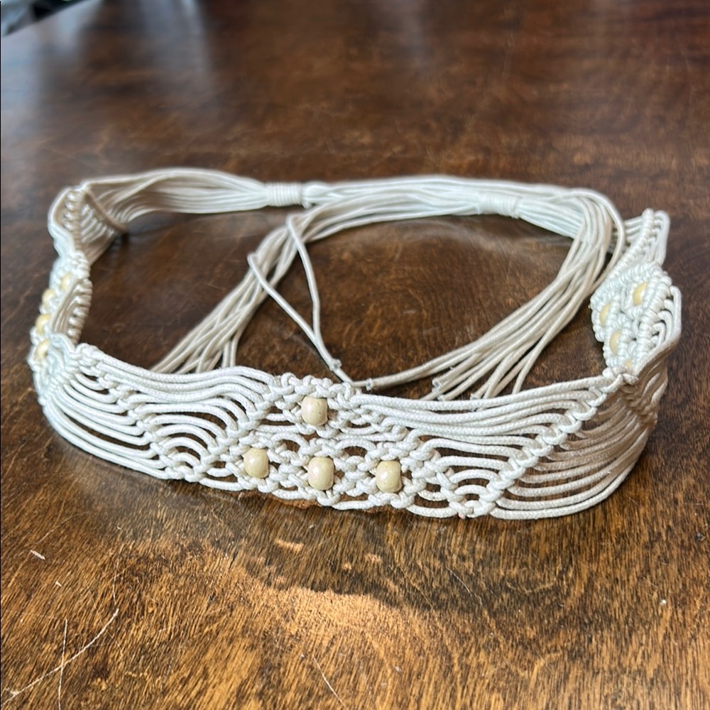 Bohemian Style Macrame beaded fringe Belt